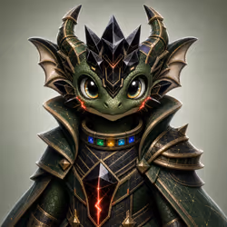 Stockmon #095 — Forest green Neon Owlwyrm 095
