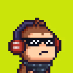 Pixel Monkey Hood #4234