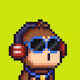 Pixel Monkey Hood #4318