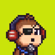 Pixel Monkey Hood #3669