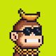 Pixel Monkey Hood #5087