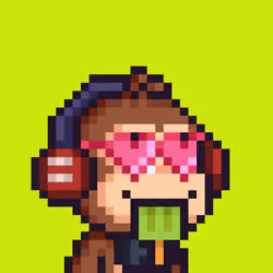 Pixel Monkey Hood #4967