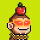 Pixel Monkey Hood #2851