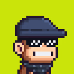 Pixel Monkey Hood #347