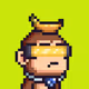 Pixel Monkey Hood #2589