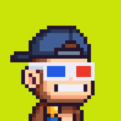 Pixel Monkey Hood #4535