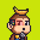 Pixel Monkey Hood #4057