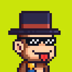 Pixel Monkey Hood #2141