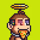 Pixel Monkey Hood #2889