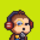 Pixel Monkey Hood #346