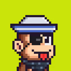 Pixel Monkey Hood #2591