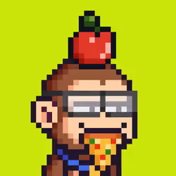 Pixel Monkey Hood #607