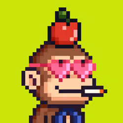 Pixel Monkey Hood #5505