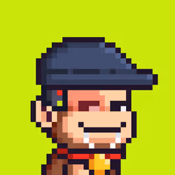 Pixel Monkey Hood #2271