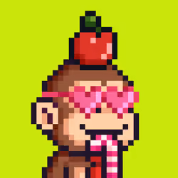 Pixel Monkey Hood #4026