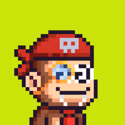 Pixel Monkey Hood #1094