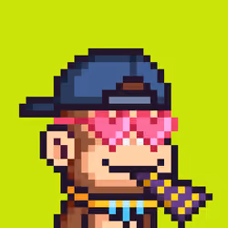 Pixel Monkey Hood #491