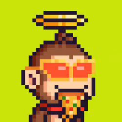 Pixel Monkey Hood #5523
