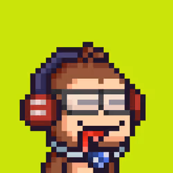 Pixel Monkey Hood #2433