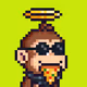 Pixel Monkey Hood #4361