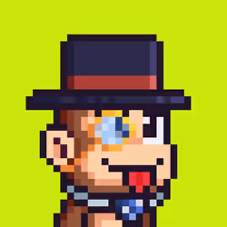 Pixel Monkey Hood #4555