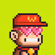 Pixel Monkey Hood #2139