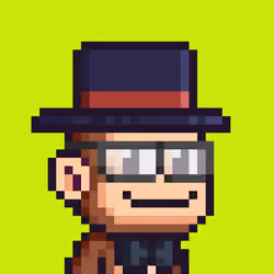 Pixel Monkey Hood #606