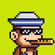 Pixel Monkey Hood #1522