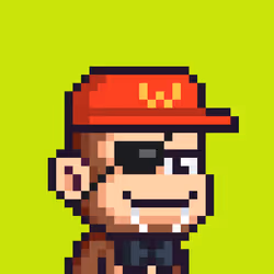 Pixel Monkey Hood #3449