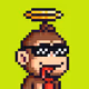 Pixel Monkey Hood #4314