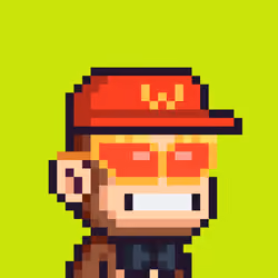 Pixel Monkey Hood #2031