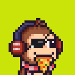 Pixel Monkey Hood #5271