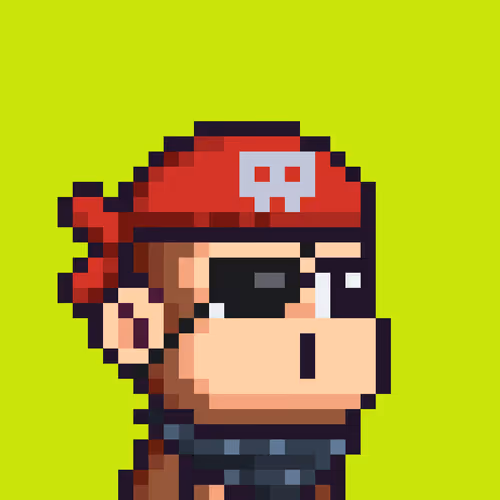 Pixel Monkey Hood #4814