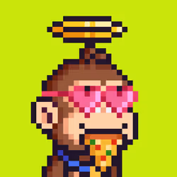 Pixel Monkey Hood #2856