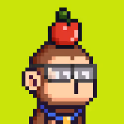 Pixel Monkey Hood #5264