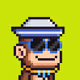 Pixel Monkey Hood #3455
