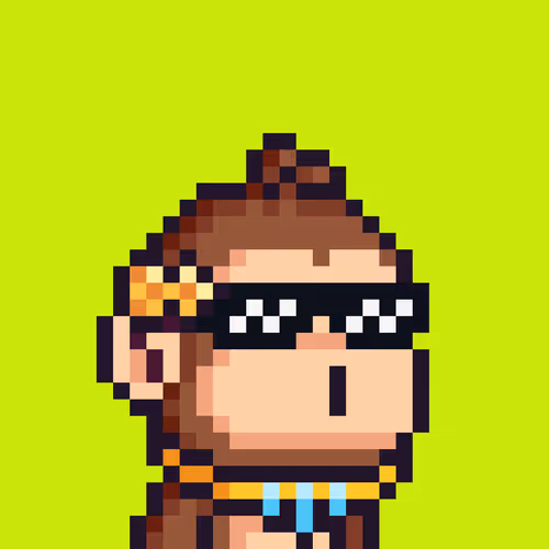 Pixel Monkey Hood #4136