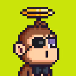 Pixel Monkey Hood #2313