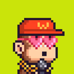 Pixel Monkey Hood #3393