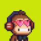 Pixel Monkey Hood #821