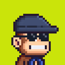 Pixel Monkey Hood #3394