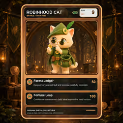 Robinhood Cat Collector Card #2095