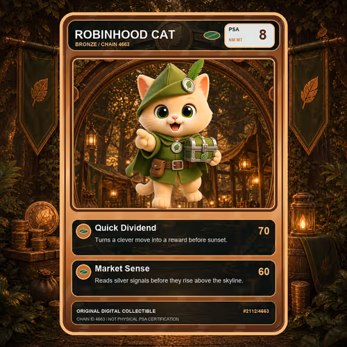 Robinhood Cat Collector Card #2112