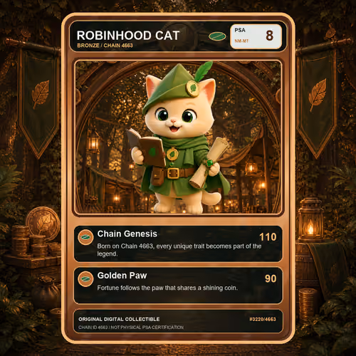 Robinhood Cat Collector Card #3220