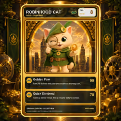 Robinhood Cat Collector Card #3081