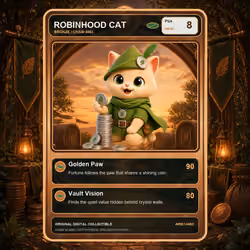 Robinhood Cat Collector Card #0987