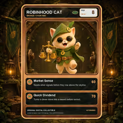 Robinhood Cat Collector Card #2128