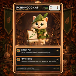 Robinhood Cat Collector Card #3213