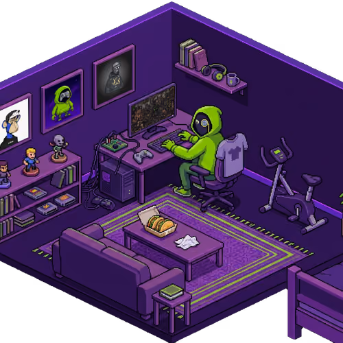 Pixel Hood Room · Mini #1190