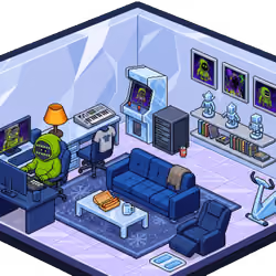 Pixel Hood Room · Mini #1287